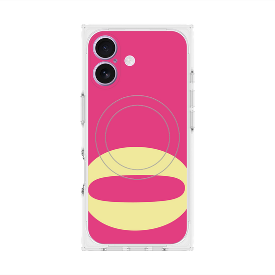 プレミアムスクエアケース with MagSafe［ オリジナル - initial color - Q pink ］