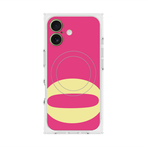 プレミアムスクエアケース with MagSafe［ オリジナル - initial color - Q pink ］