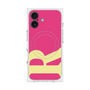 プレミアムスクエアケース with MagSafe［ オリジナル - initial color - R pink ］