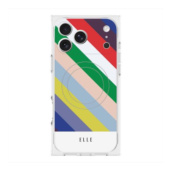 プレミアムスクエアケース with MagSafe［ ELLE - シック - スプリング ］