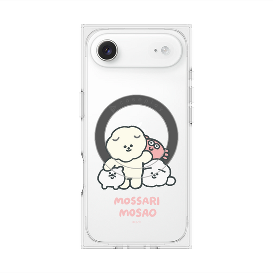 プレミアムスクエアケース with MagSafe［ もっさりもさお - みんないっしょ - クリア ］