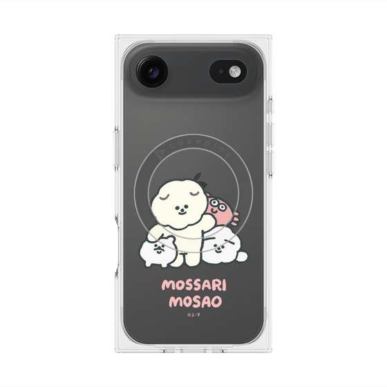 プレミアムスクエアケース with MagSafe［ もっさりもさお - みんないっしょ - クリア ］