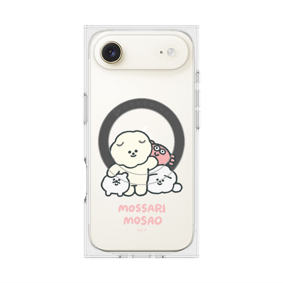 プレミアムスクエアケース with MagSafe［ もっさりもさお - みんないっしょ - クリア ］