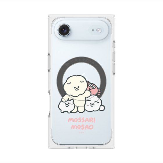 プレミアムスクエアケース with MagSafe［ もっさりもさお - みんないっしょ - クリア ］
