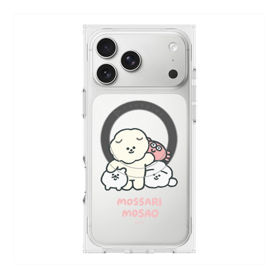 プレミアムスクエアケース with MagSafe［ もっさりもさお - みんないっしょ - クリア ］