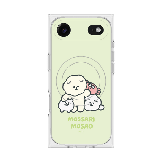 プレミアムスクエアケース with MagSafe［ もっさりもさお - みんないっしょ - グリーン ］