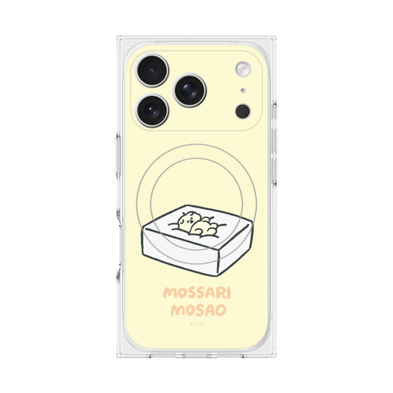 プレミアムスクエアケース with MagSafe［ もっさりもさお - おとうふマットレス ］