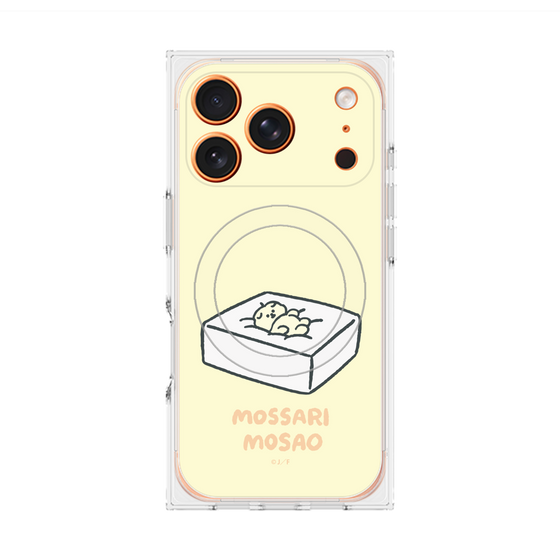 プレミアムスクエアケース with MagSafe［ もっさりもさお - おとうふマットレス ］