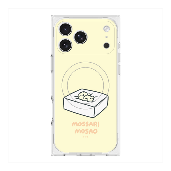 プレミアムスクエアケース with MagSafe［ もっさりもさお - おとうふマットレス ］