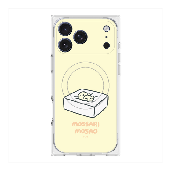 プレミアムスクエアケース with MagSafe［ もっさりもさお - おとうふマットレス ］