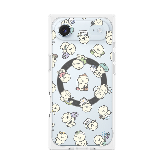 プレミアムスクエアケース with MagSafe［ もっさりもさお - もさおがいっぱい - クリア ］
