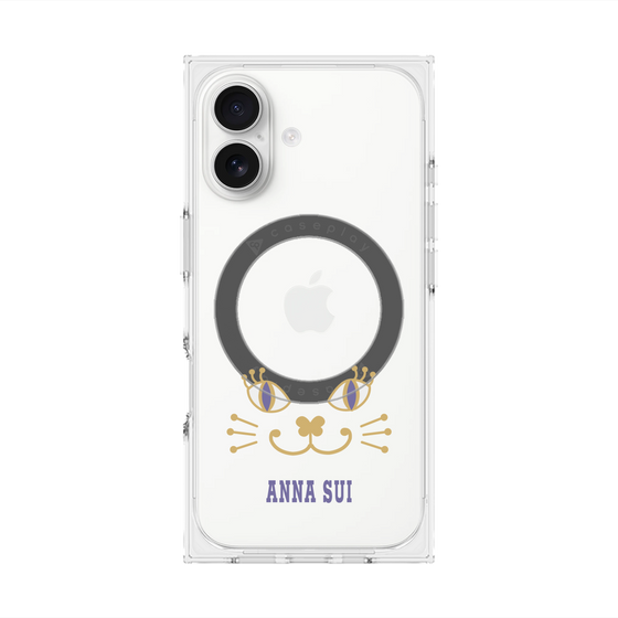 プレミアムスクエアケース with MagSafe［ ANNA SUI - フェイス - クリア ］