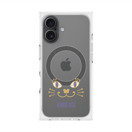 プレミアムスクエアケース with MagSafe［ ANNA SUI - フェイス - クリア ］