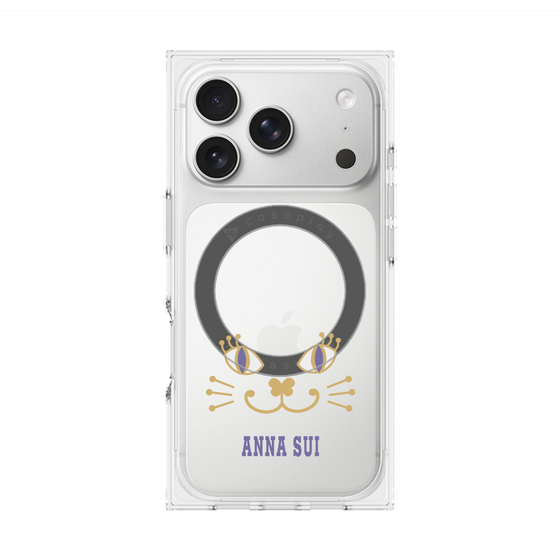 プレミアムスクエアケース with MagSafe［ ANNA SUI - フェイス - クリア ］