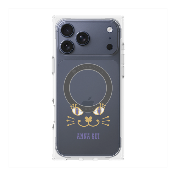 プレミアムスクエアケース with MagSafe［ ANNA SUI - フェイス - クリア ］