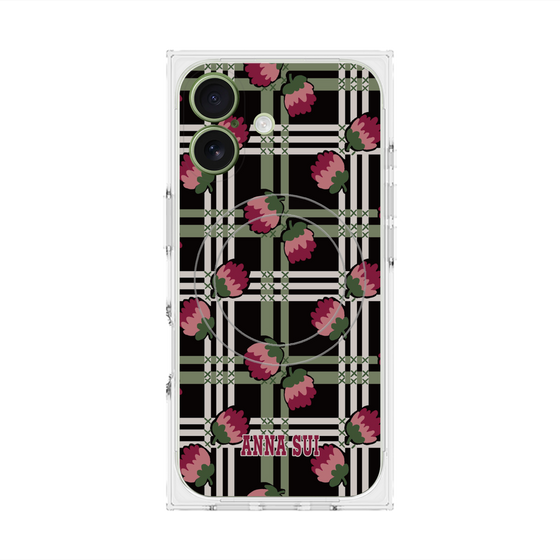 プレミアムスクエアケース with MagSafe［ ANNA SUI - クローバーフラワー ］