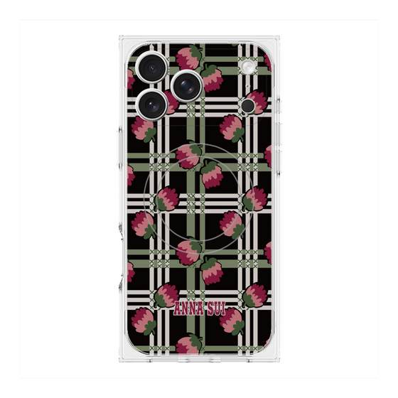 プレミアムスクエアケース with MagSafe［ ANNA SUI - クローバーフラワー ］
