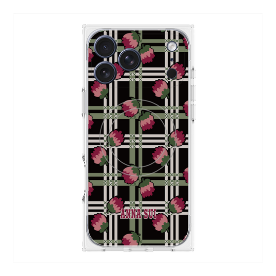 プレミアムスクエアケース with MagSafe［ ANNA SUI - クローバーフラワー ］