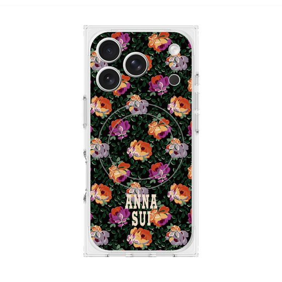 プレミアムスクエアケース with MagSafe［ ANNA SUI - オンブルローズ ］
