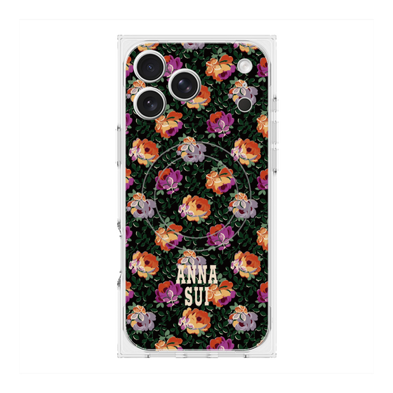 プレミアムスクエアケース with MagSafe［ ANNA SUI - オンブルローズ ］