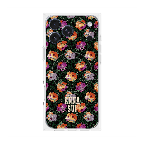 プレミアムスクエアケース with MagSafe［ ANNA SUI - オンブルローズ ］