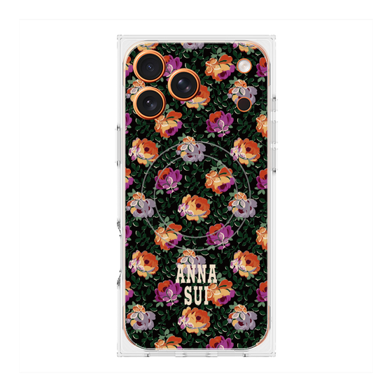 プレミアムスクエアケース with MagSafe［ ANNA SUI - オンブルローズ ］