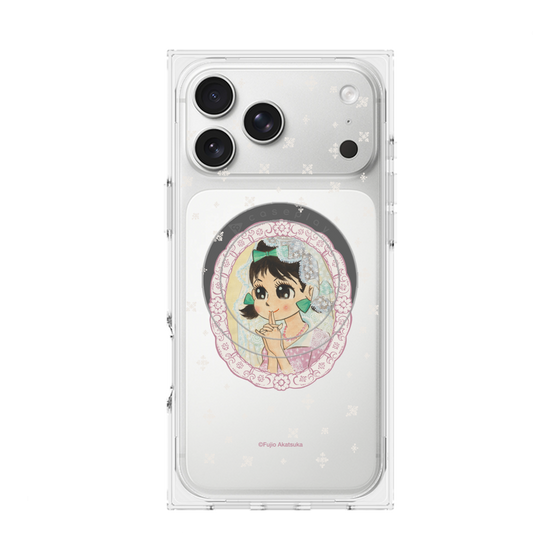 プレミアムスクエアケース with MagSafe［ ひみつのアッコちゃん - テクマクマヤコン - クリア ］