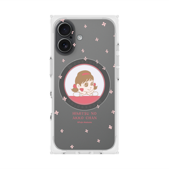 プレミアムスクエアケース with MagSafe［ ひみつのアッコちゃん - アッコちゃん - クリア ］
