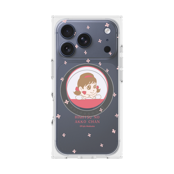 プレミアムスクエアケース with MagSafe［ ひみつのアッコちゃん - アッコちゃん - クリア ］