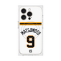 プレミアムスクエアケース with MagSafe［ 読売ジャイアンツ - #9 MATSUMOTO - ホーム ］