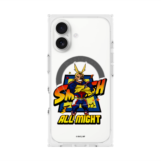 プレミアムスクエアケース with MagSafe［ 僕のヒーローアカデミア - ミニキャラ - オールマイト ］