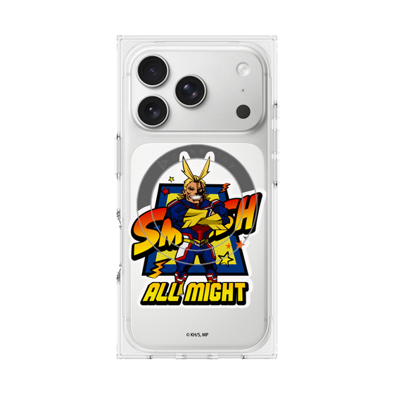 プレミアムスクエアケース with MagSafe［ 僕のヒーローアカデミア - ミニキャラ - オールマイト ］