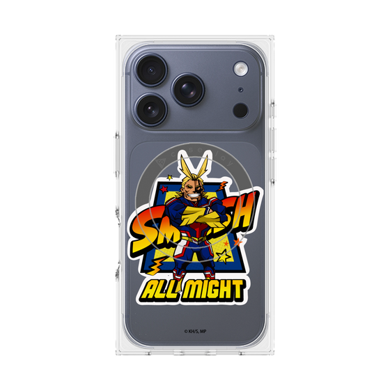 プレミアムスクエアケース with MagSafe［ 僕のヒーローアカデミア - ミニキャラ - オールマイト ］