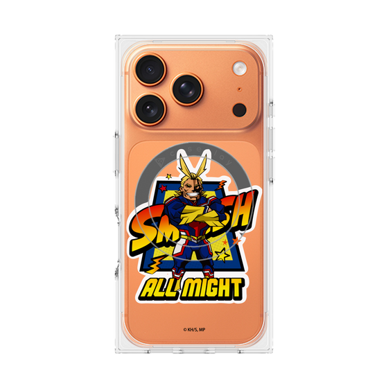 プレミアムスクエアケース with MagSafe［ 僕のヒーローアカデミア - ミニキャラ - オールマイト ］