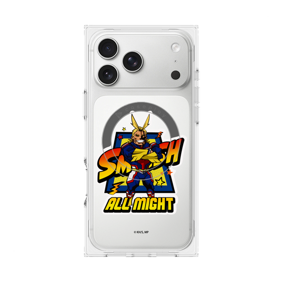 プレミアムスクエアケース with MagSafe［ 僕のヒーローアカデミア - ミニキャラ - オールマイト ］