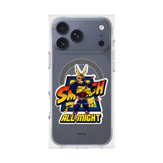 プレミアムスクエアケース with MagSafe［ 僕のヒーローアカデミア - ミニキャラ - オールマイト ］