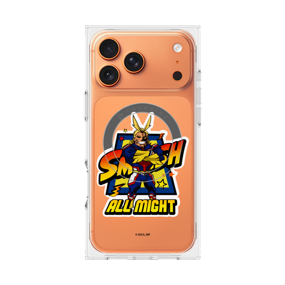 プレミアムスクエアケース with MagSafe［ 僕のヒーローアカデミア - ミニキャラ - オールマイト ］