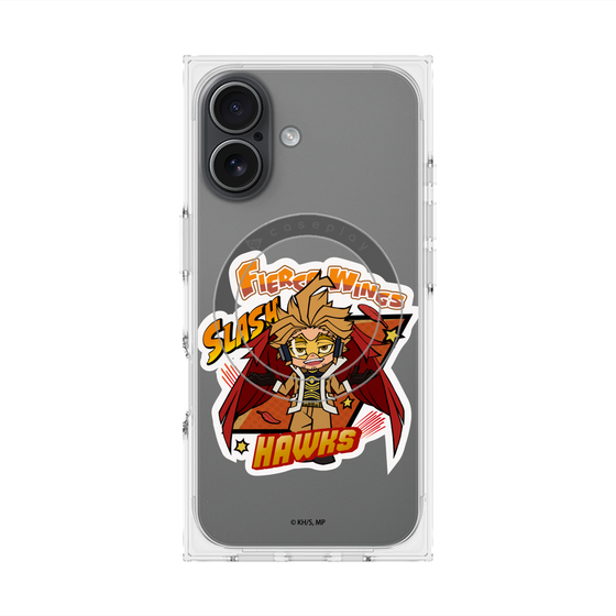 プレミアムスクエアケース with MagSafe［ 僕のヒーローアカデミア - ミニキャラ - ホークス ］