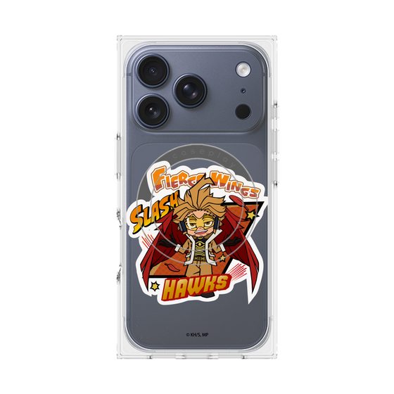 プレミアムスクエアケース with MagSafe［ 僕のヒーローアカデミア - ミニキャラ - ホークス ］