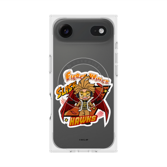 プレミアムスクエアケース with MagSafe［ 僕のヒーローアカデミア - ミニキャラ - ホークス ］