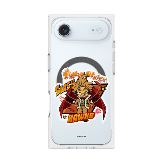 プレミアムスクエアケース with MagSafe［ 僕のヒーローアカデミア - ミニキャラ - ホークス ］