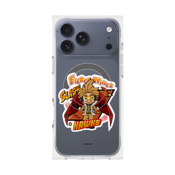 プレミアムスクエアケース with MagSafe［ 僕のヒーローアカデミア - ミニキャラ - ホークス ］