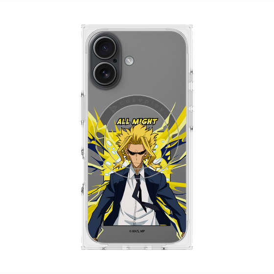 プレミアムスクエアケース with MagSafe［ 僕のヒーローアカデミア - ポップ -オールマイト ］