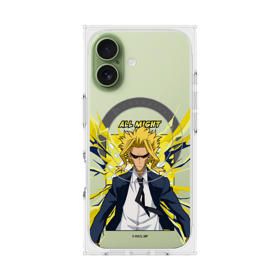 プレミアムスクエアケース with MagSafe［ 僕のヒーローアカデミア - ポップ -オールマイト ］