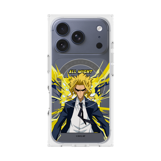 プレミアムスクエアケース with MagSafe［ 僕のヒーローアカデミア - ポップ -オールマイト ］