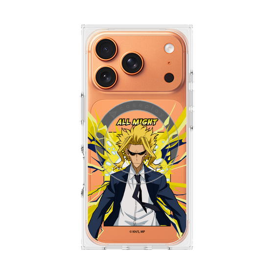 プレミアムスクエアケース with MagSafe［ 僕のヒーローアカデミア - ポップ -オールマイト ］