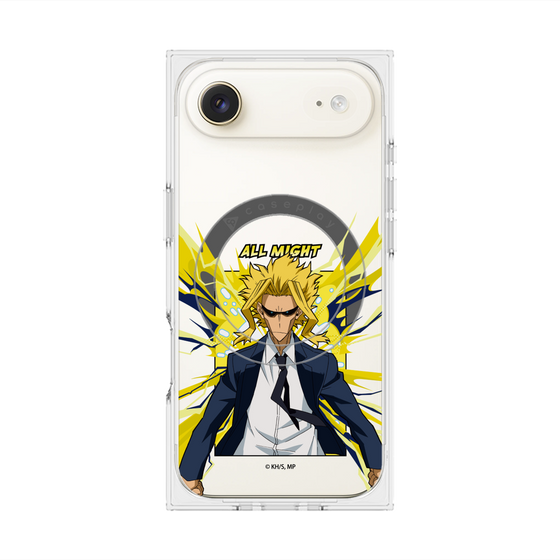 プレミアムスクエアケース with MagSafe［ 僕のヒーローアカデミア - ポップ -オールマイト ］