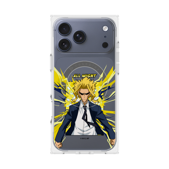 プレミアムスクエアケース with MagSafe［ 僕のヒーローアカデミア - ポップ -オールマイト ］