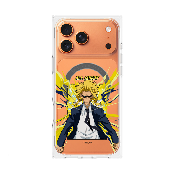 プレミアムスクエアケース with MagSafe［ 僕のヒーローアカデミア - ポップ -オールマイト ］