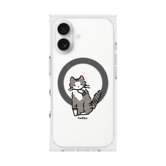 プレミアムスクエアケース with MagSafe［ オリジナル - CASEPLAYネコ - tabby ］